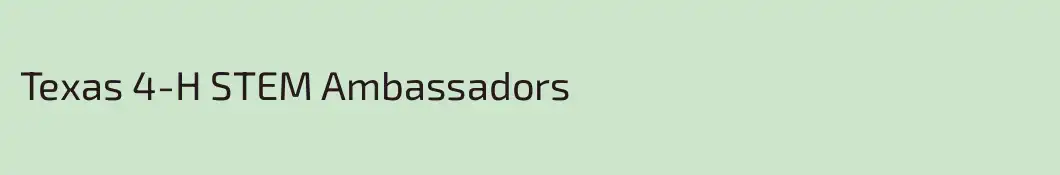 Texas 4-H STEM Ambassadors